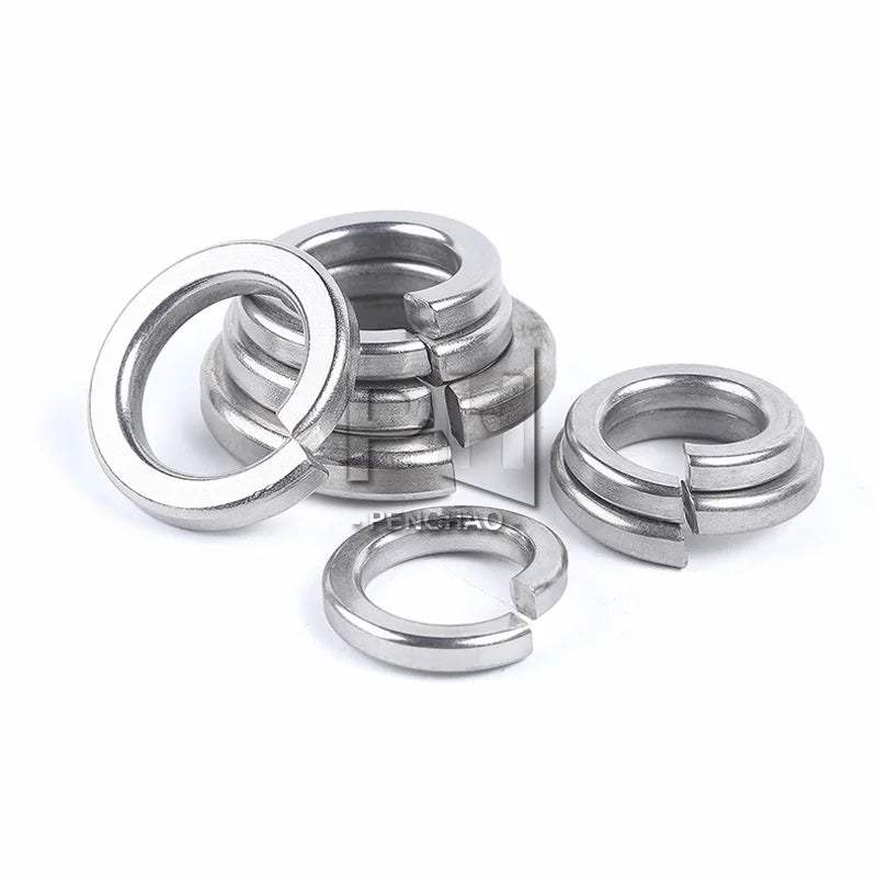 GB93 A2 304 Stainless Steel Spring Washer Split Lock  Elastic Gasket M1.6 M2 M3 M4 M5 M6 M8 M10 M12 M16 M20 M24 Washer