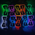 LED Light up Bowtie Adjustable Luminous Neck Bows for Glowing Concert Bar Birthday Festival Gift Neon Party Decorations