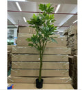 Large 180cm Artificial Fiddle Leaf Fig Tree with Pot Autumn Season More Leaves Plastic Plants for Indoor Decor