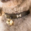 Factory Price  Durable Soft Adjustable Leather Dog Cat Collar with Spikes Pet Collar with Bell Dog Collar