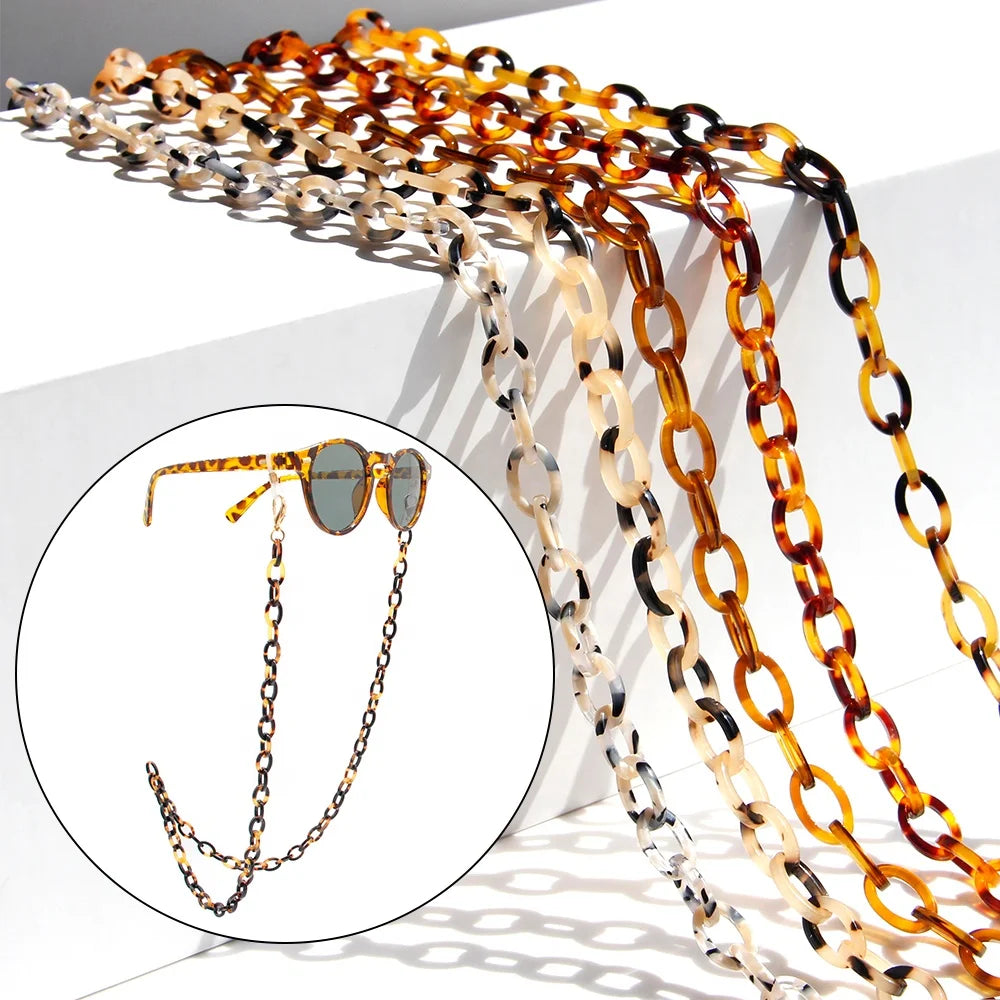 Wholesale Acetate Plain Eco-friendly Lightweight 70cm Optical Eyeglasses Holder Necklace Chain for Sunglasses Eyewear