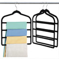 Lavinia 4 Tier Velvet Clothes Hangers Multifunctional Non-Slip for Pants Scarf Trousers Tie Jeans Towel Space Saving for Storage