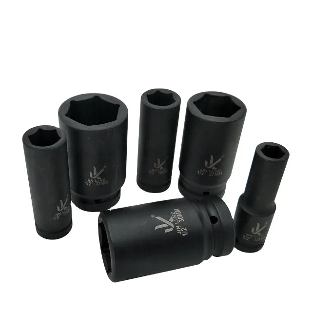 1/2 Inch Deep Air Impact Socket Wrench 6PT & 12PT Chromium-vanadium Steel Industrial Hand Tools 1-Year Warranty OEM Customizable