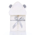 Woven Bamboo Cotton Baby Hooded Towel - Gentle Care Infant Bath Towel for Sensitive Skin