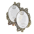 Modern Minimalist Design Floral Shaped White Acrylic Menus Luxury Gold Foiling Wedding Mariage Acrylic Menu Cards