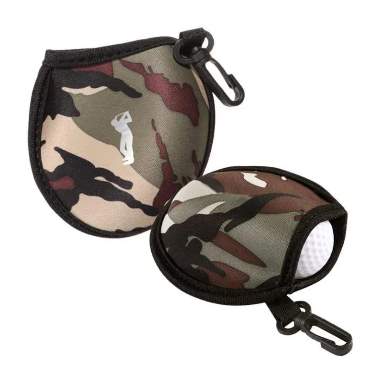 Your Logo Camouflage Neoprene Portable Pocket 2pcs Golf Ball Washer Pouch Golf Ball Cleaner Pouch