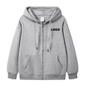 Wholesale Customized Men's Zip up Hoodies logo 500gsm Heavy Weight Loose Fit Soft Fleeced Unisex Men's  Zip up Hoodies
