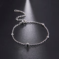 Stainless Steel Silver Charm Bracelet for Women Fashion Boho Beach Dainty Cute Tiny Bracelet Silver Beaded Chain Bracelet