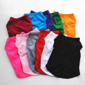 Wholesale Summer Pet Vest Low Price Pure Color Dog Shirts Blank Clothes for Little Dog