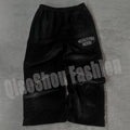OEM Streetwear French Terry Trousers Vintage Custom Baggy Rhinestone Acid Wash Flare Sweat Pants Jogger Stacked Sweatpants Men