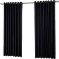 Luxury Ring Top Black Out Sliding Curtain with Complete Shade Privacy Protection Living Room Curtains Valances