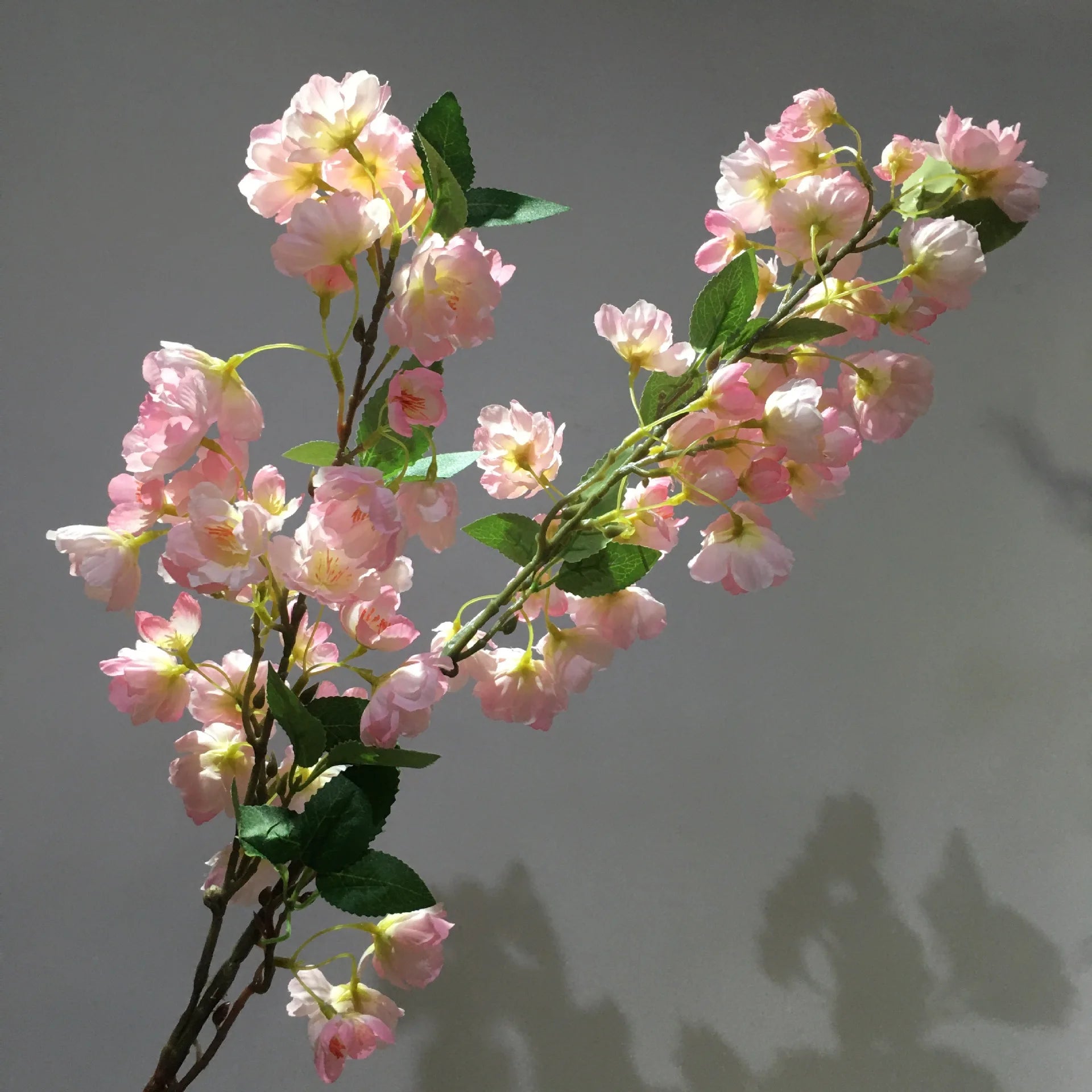 H-541 Long Stem Cherry Blossom Flowers Silk Artificial Flowers  Cherry Blossoms High Density Flowers Cherry