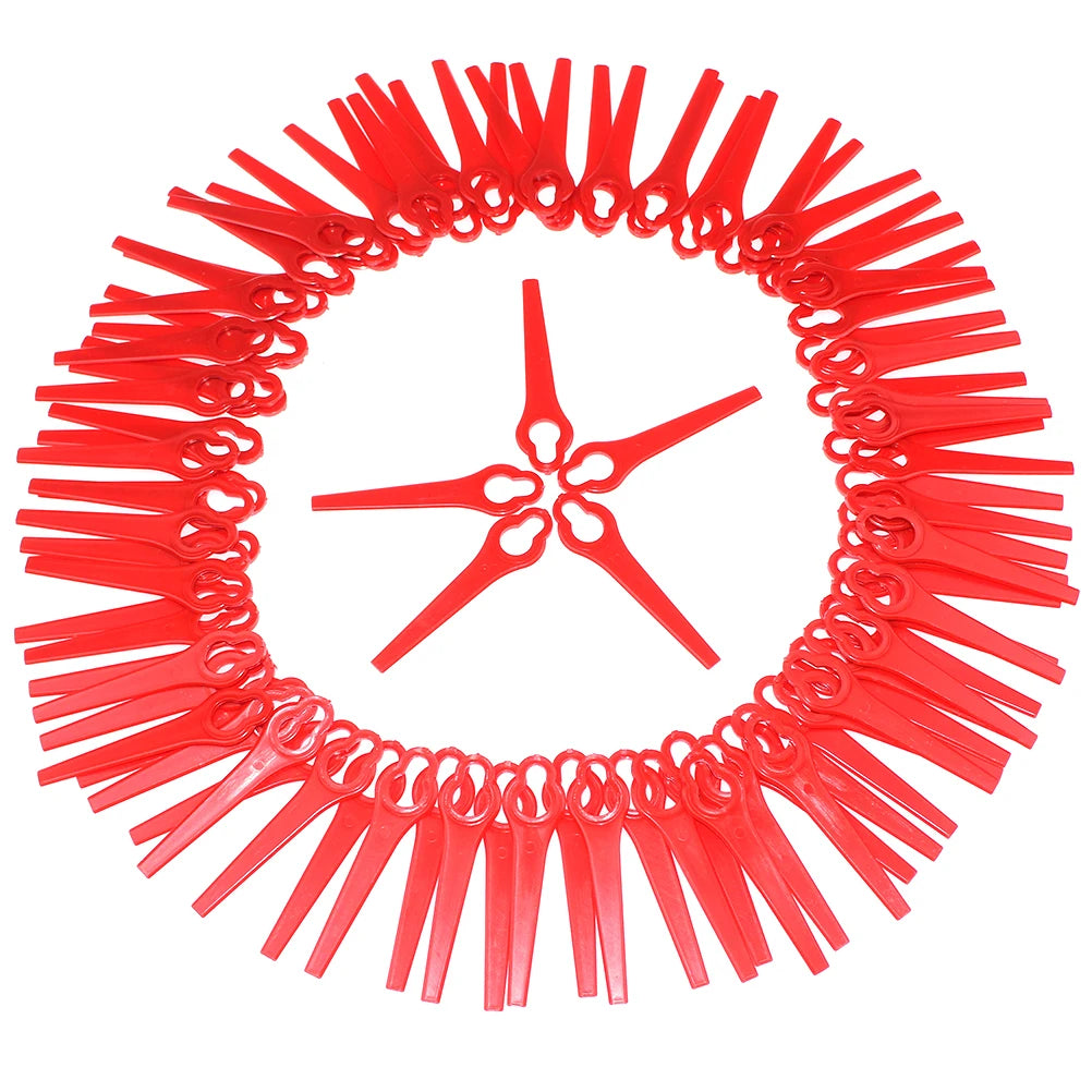 100pcs New HuzMann Plastic Grass Trimmer Blade for T/F Ferrex Aldi 20V/40V FAR 20-1 Lawn Trimmer Gfart 18 (FE220)