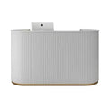 Hair Salon Front Desk White Reception Counter for Barber Salon