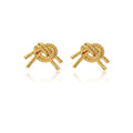 Personalized Jewelry Irregular Earring 18k Gold Plated Knot Earrings