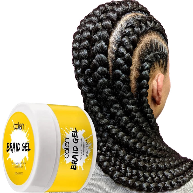 Professional Organic 4C Extra Braiding Gel 250g Strong Hold Peach Scent for Curly Hair Private Label African Styling Product