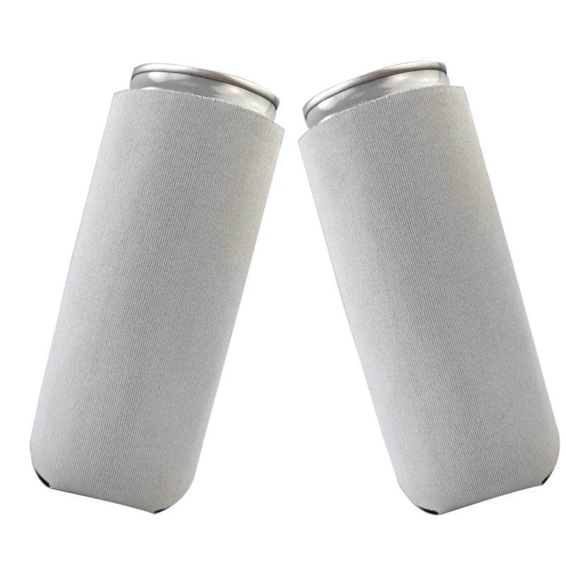 Wholesale Neoprene Sublimation Blank 12 oz Skinny Straight Beer Can Cooler Slim Can Cooler Holder