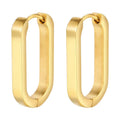 Cuff Minimalism Waterproof Jewelry 14k Gold Stainless Steel Hoop Earrings Geometric U Shape Huggie Earring