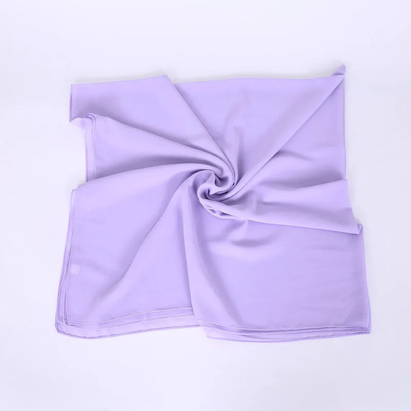 YW58 Wholesale China Custom Pearl Chiffon square Scarf Cheap Women Ethnic MuslimHijabs Plain Fashion Scarves