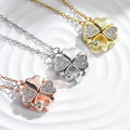 2025 Women's Four Leaf Clover Stainless Steel Pendant Necklace Goth Love Heart Choker Chain Wedding and Anniversary Gift