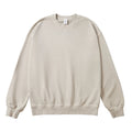 Men's Vintage Oversized Solid Terry Sweatshirt 100% Cotton Washed 420g for Style Pullover Embroidered Autumn XL