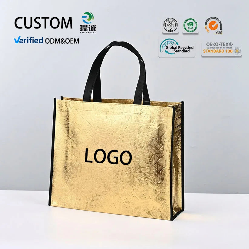 Custom Logo Non Woven Shopping Bags Reusable Eco-Friendly Bags for Corporate Advertising & Premium Product Packaging