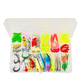 266g 92pcs Mix Hard Metal Soft Artificial Accessories Fishing Lure Set