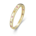 S925 Sterling Silver Gold Plated Colored Zircon Engagement Ring Geometric Hexagram Yellow Purple Zircon Finger Ring YF2497