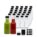 100ml 150ml 250ml Hot Sauce Bottles Quadra Bottles with Leak Proof Screw Cap Glass Bottles for Oil Vinegar Syrup Salad Dressing