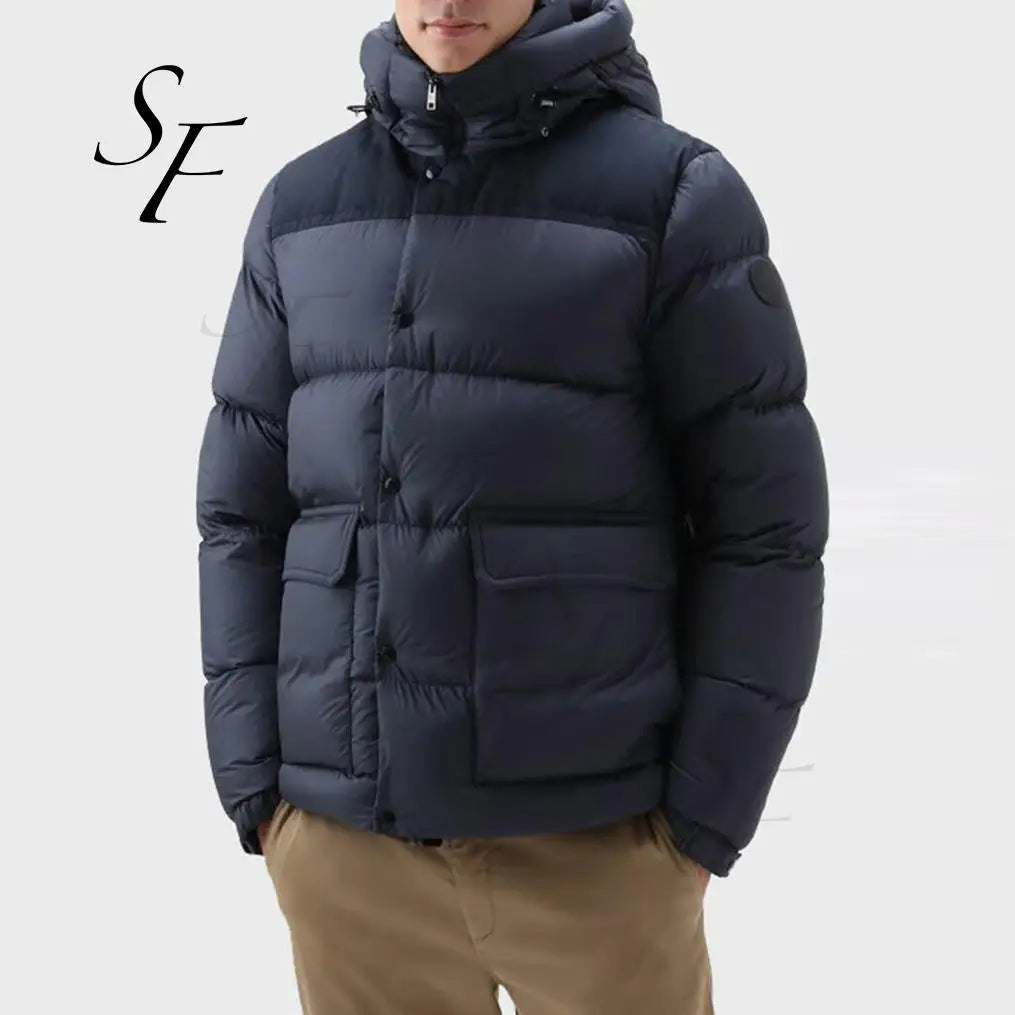 Custom Logo Autumn Winter Hot Sale Casual Oversized Street Style Outdoor Polyamide and Goose Men's Down Jacket Coat