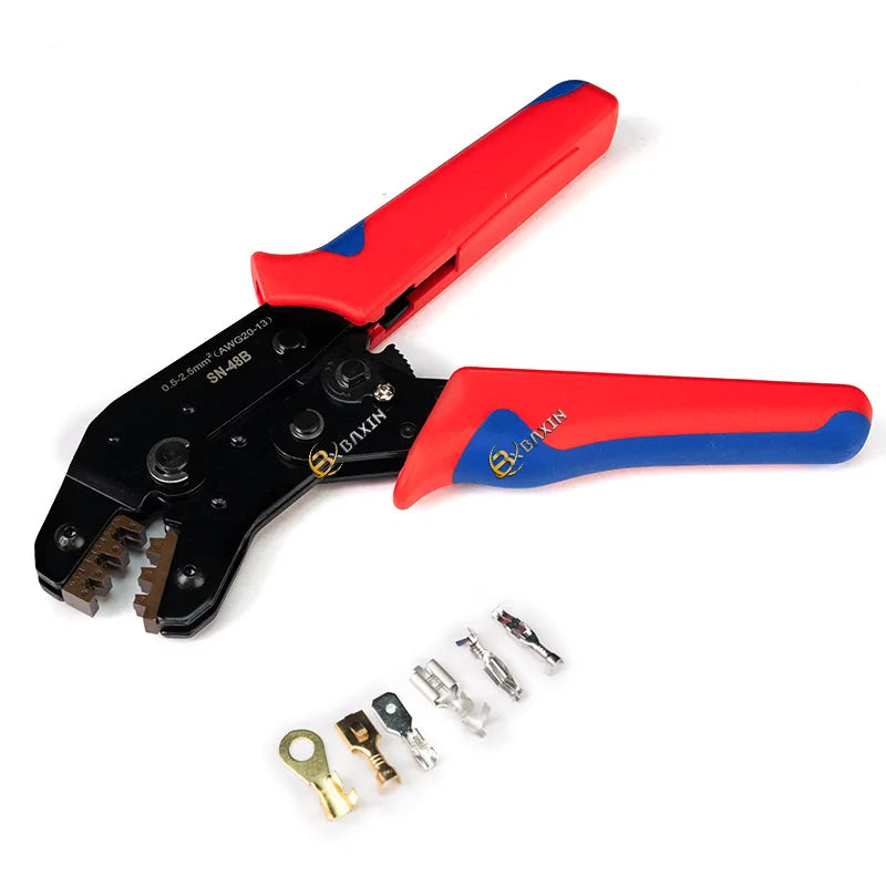 0.5-2.5mm2 20-13AWG SN-48 Hand Crimp Tool for Auto Wire Crimp Terminal Ring Terminals Faston Terminals