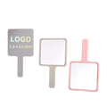 Zonyin Custom logo Square Small Hand Held Cosmetic Mirror Hot Selling Portable Handheld Makeup Mirror for Travel with OEM/ODM