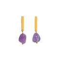 Stones Bar Earrings Jewelry Set Gold Tarnish Free 18K Stainless Steel 2023 New Plated Colorful Natural Waterproof for Female