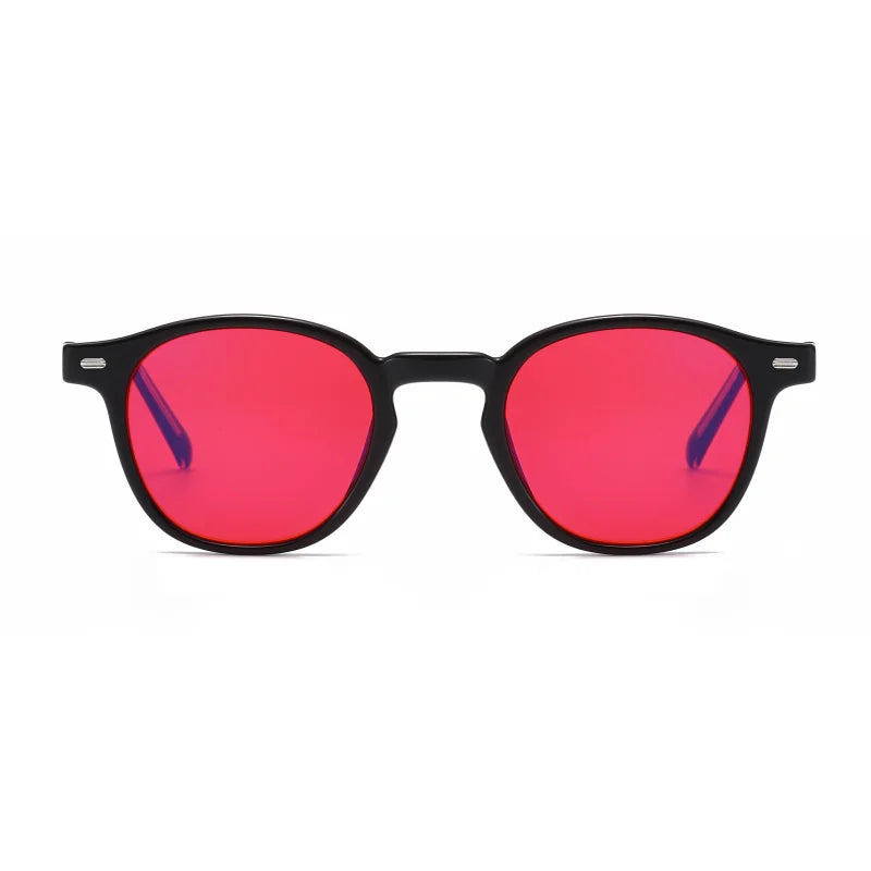 Prescription Transparent Glasses Round Frame Match 99.9% Blue Light Blocking  Orange Yellow Lenses TR90 Frame Eyewear