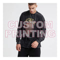 New Innovation Men's Custom Private Label Long Sleeve T-shirts Soft Acid Wash Mens Vintage t Shirt for Men