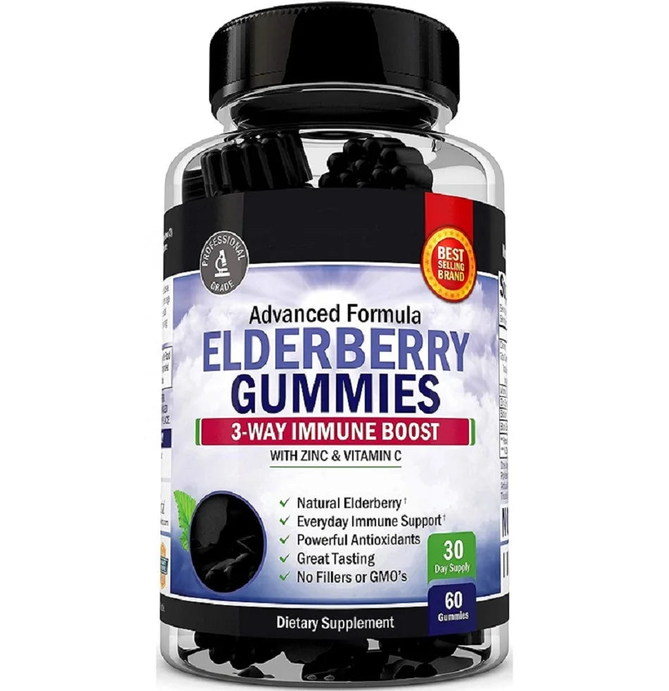 2022 Hot Vitamin Sea Moss Tumeric Sugar Free Children Best For Adults Elderberry Gummies Physicians Choice