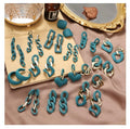 VKME Fashion Hot Sale Blue Acrylic Chain Earrings for Women Resin Jewelry Accessories