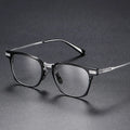 Luxury Square Titanium Plain Glass Optic Eyeglasses Blue Light Anti-Radiation Eyewear Solid Pattern Vendors