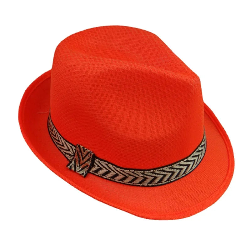 Unisex New Jazz Hat with Belt Buckle Beach Sun Visor Party and Festive 100% Polyester Four Seasons