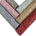 One Roll Sparkle Glitter Surface Solid Leather Fabric Sheets 54"*8''inch for Leather Earrings Bows Wallets DIY Projects