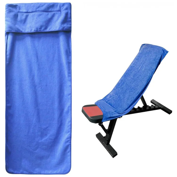 Fitness Gym Towel With Zip Pocket for Men and Women Magnetic Loop Soft Absorbent 100% Cotton Workout Towel