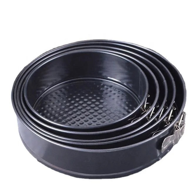 4-12 Inch Round Open Bottom Cake Ring Mold 22cmwith Lock Non-stick Mousse Honeycomb Cake Mold Household Baking Pie Ring Tray Set