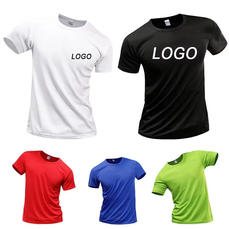 Cheap Summer 100% Polyester T-shirt Hot Sale Comfortable Soft Men's Crewneck T-shirt Can Be Customized logo