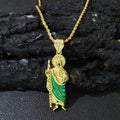 Hip Hop Religious Pendant Necklace Hipster Long Twist Chain Pendant Height 7.8cm* Width 2.6cm Chain 0.3cm*60cm in Stock