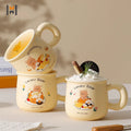 Cute Yellow Bear Ceramic Mug Coffee Tea Mug Porcelain Milk Mug Customized Gift Lovely Cup