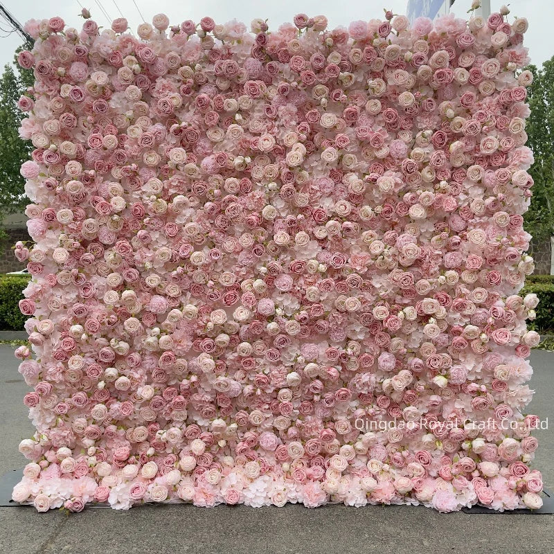 8x8 Flower Wall Cloth Back Panel Red Roses Happy Birthday Wedding Proposal Decor Party Rentals Photobooth for Valentine's Day