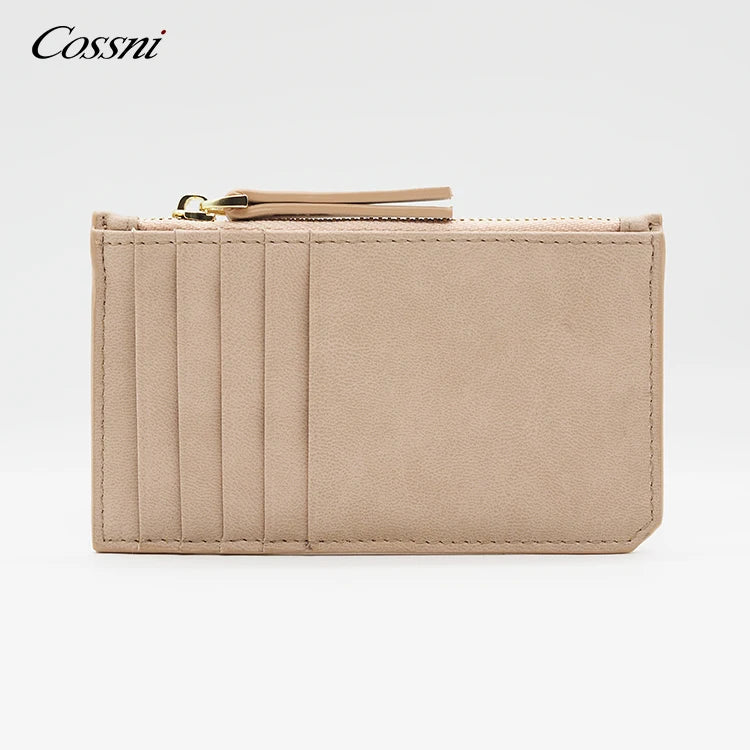 2025 RFID Blocking Genuine Leather Super Thin Women Slim ID Card Holder With Credit Card Wallet