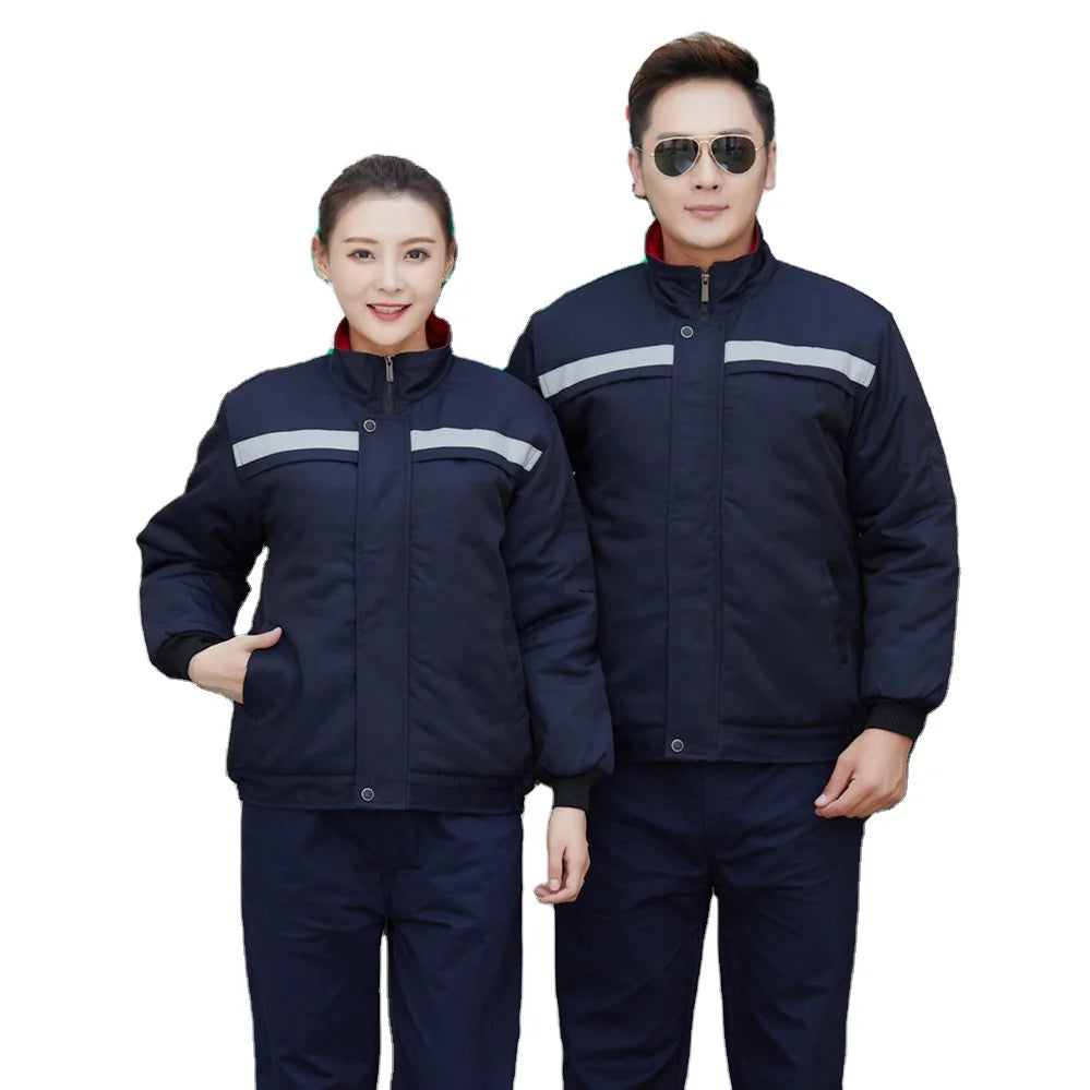 Direct Factory Sale Hot Selling Reflective Workout Uniforms for Men Women Plus Size Zipper Closure Breathable for Winter Season