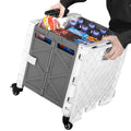 Anjuny Popular Folding Collapsible Plastic Shopping Cart Functional Trolley for Travel Bathroom Supermarket Tool & Food Storage