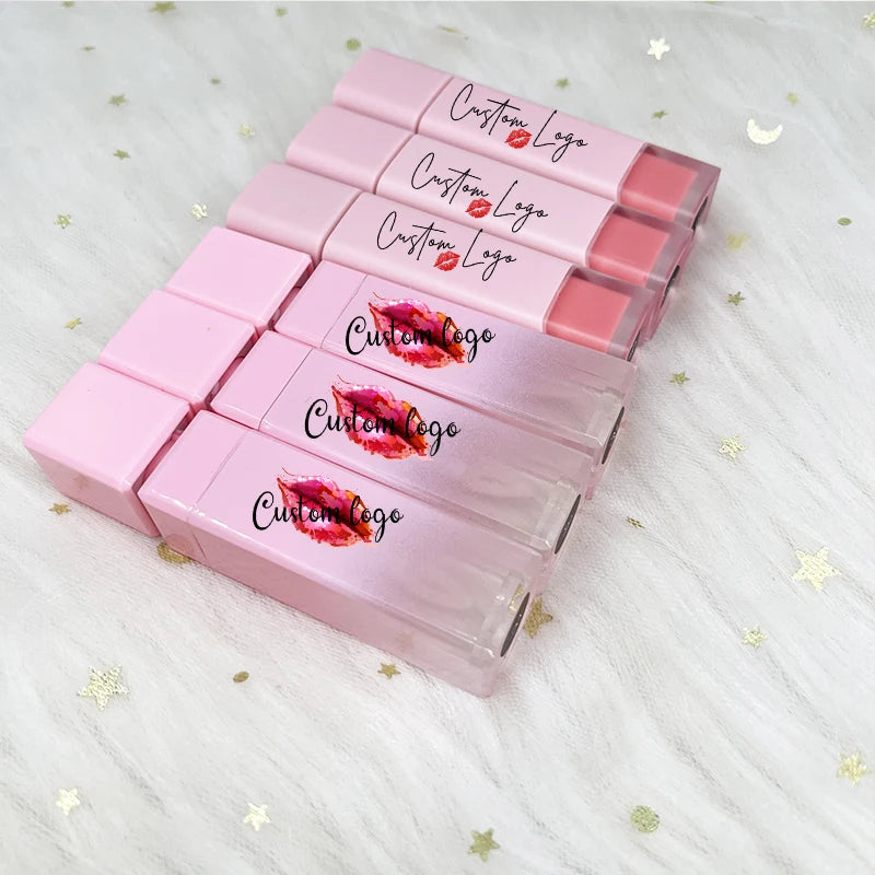 Wholesale High Pigment Private Label Glitter Liquid Lipsticks Gold Cute  Tube Glitter Matte Nude Vegan Lip Gloss Lipstick